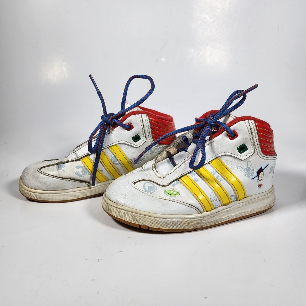 Adidas Toy Story Shoes High Top Youth Size 7 Toy Story Collaboration Woody Buzz - Picture 1 of 9